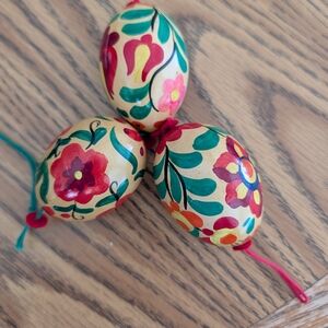 Hand-Painted Floral Decorative Eggs